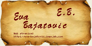 Eva Bajatović vizit kartica